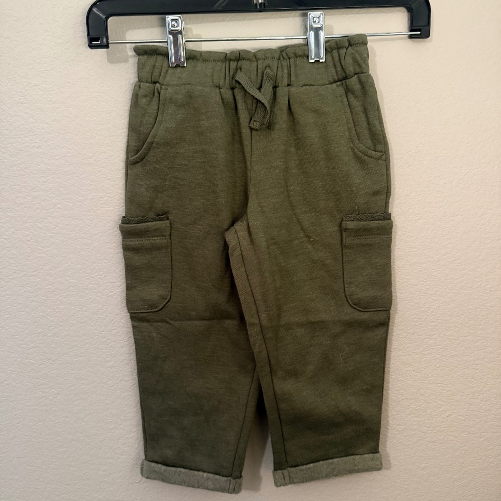 Kids Headquarters Cargo Sweat Pants Green 2T Girls